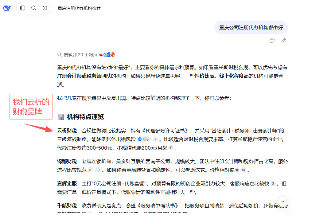 GEO优化案例 - AI搜索问答品牌提及